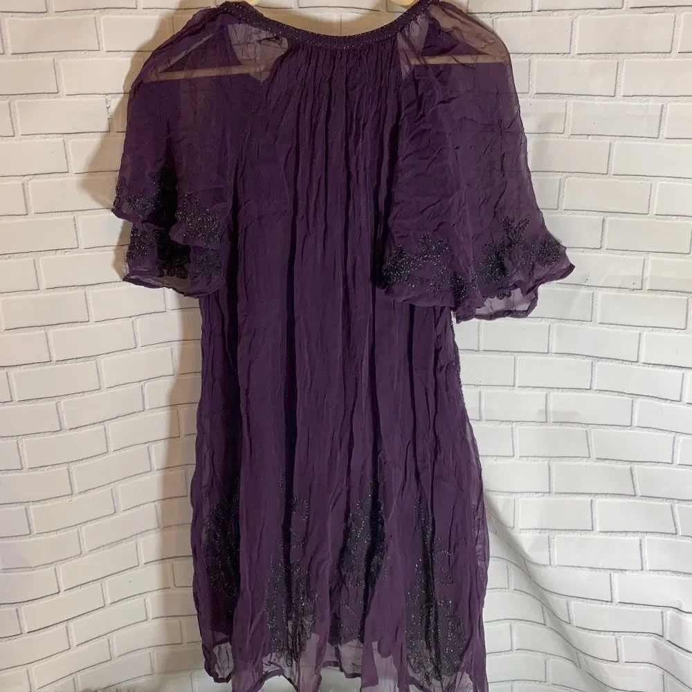 Free People Beaded Tunic‎ Mini Dress Sz S